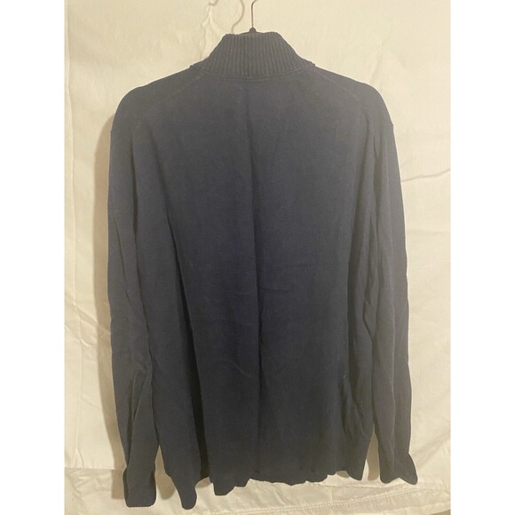 Eddie Bauer Button Sweater Mens Size Tall XL Navy Blue Henley‎ - Picture 4 of 4